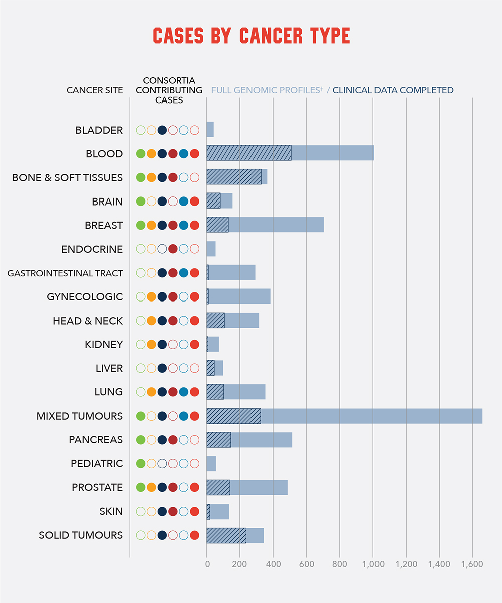 Cases by cancer type